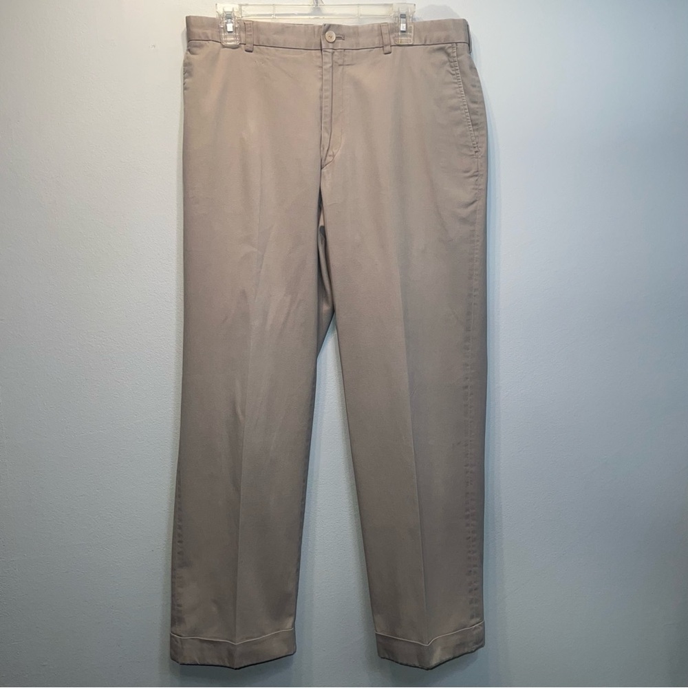 Southern Tide Intercoastal Cuffed Cotton Blend Pants Men's Sz 35x28.5 Light Tan